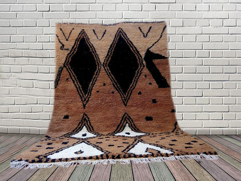 Beni ourain rug- Moroccan Rug- Custom size rug-Berber Rug - Custom rug- rugs for living room, Genuine lamb wool- Contemporary rug- All wool
