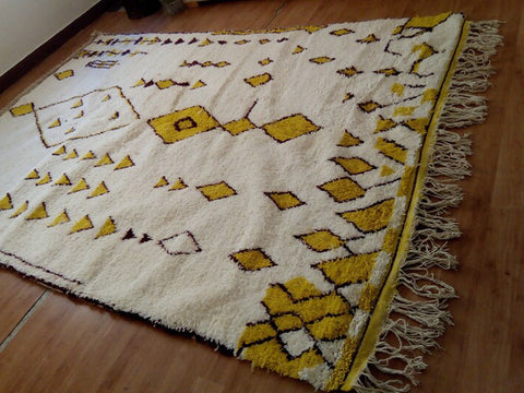Beni ourain rug- Moroccan Rug- Custom size rug-Berber Rug - Custom rug- rugs for living room, Genuine lamb wool- Contemporary rug- All wool