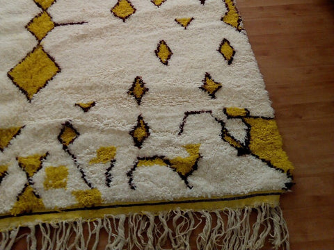 Beni ourain rug- Moroccan Rug- Custom size rug-Berber Rug - Custom rug- rugs for living room, Genuine lamb wool- Contemporary rug- All wool