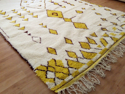 Beni ourain rug- Moroccan Rug- Custom size rug-Berber Rug - Custom rug- rugs for living room, Genuine lamb wool- Contemporary rug- All wool