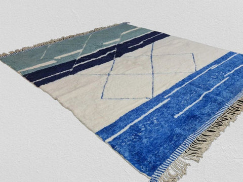 Beni ourain rug- Moroccan Rug- Custom size rug-Berber Rug - Custom rug- rugs for living room, Genuine lamb wool- Contemporary rug- All wool