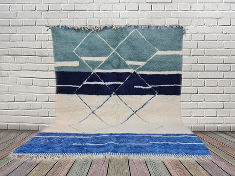 Beni ourain rug- Moroccan Rug- Custom size rug-Berber Rug - Custom rug- rugs for living room, Genuine lamb wool- Contemporary rug- All wool