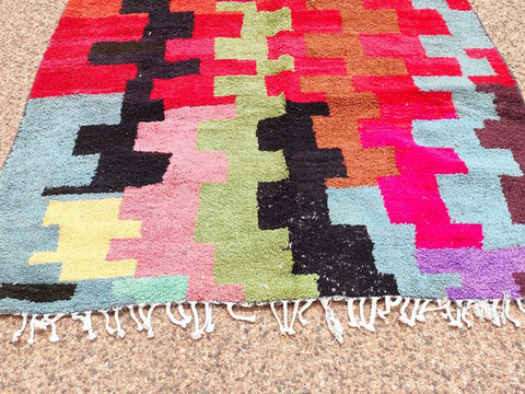 Beni ourain rug- Moroccan Rug- Custom size rug-Berber Rug - Custom rug- rugs for living room, Genuine lamb wool- Contemporary rug- All wool