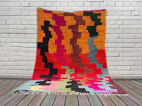 Beni ourain rug- Moroccan Rug- Custom size rug-Berber Rug - Custom rug- rugs for living room, Genuine lamb wool- Contemporary rug- All wool