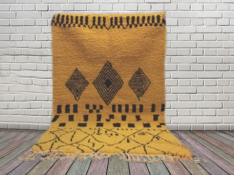 Beni ourain rug- Moroccan Rug- Custom size rug-Berber Rug - Custom rug- rugs for living room, Genuine lamb wool- Contemporary rug- All wool