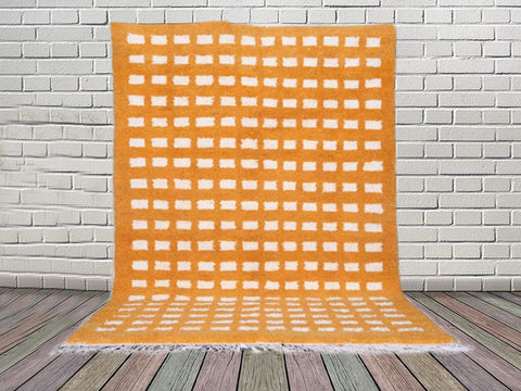 Beni ourain rug- Moroccan Rug- Custom size rug-Berber Rug - Custom rug- rugs for living room, Genuine lamb wool- Contemporary rug- All wool