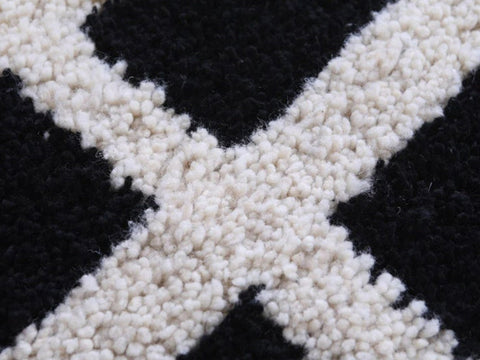 Beni ourain rug- Moroccan Rug- Custom size rug-Berber Rug - Custom rug- rugs for living room, Genuine lamb wool- Contemporary rug- All wool