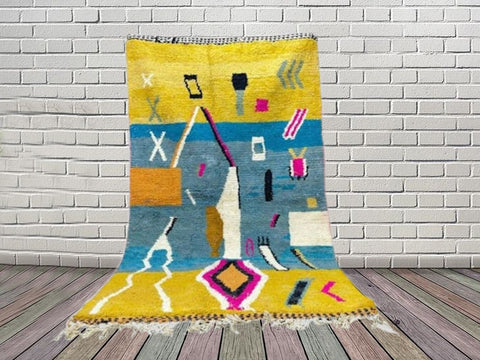 Modern Moroccan rug custom size rug  Boujad rug  azilal rug  rugs for living room  9 by 12 rug  berber rug rugs area rug beni ourain rug