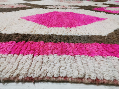 Moroccan modern pink design rug - Custom size rug-Berber Rug - Custom rug- rugs for living room, Genuine lamb wool- Contemporary rug