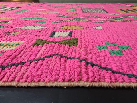 Pink Boujad rug - Custom size rug-Berber Rug - handmade rug- rugs for living room, Contemporary rug , Moroccan rug , area rug , wool rug