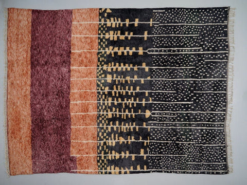 Moroccan rug , beniourain rug, boujad rug ,berber rug, azilal rug ,rug for livingroom ,9 by 12 moroccan rug ,8 by 10 moroccan rug ,large rug