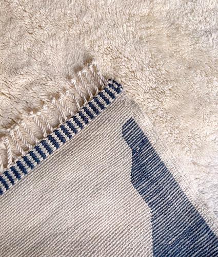 Blue design Moroccan rug, 8x10 rugs beni ourain rug - rugs for living room- abstract rug - Berber Rug - Moroccan Rug- Soft rug