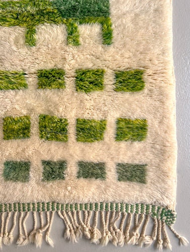 Stunning Moroccan rug, 8x10 rugs beni ourain rug - rugs for living room- abstract rug - green checkered Moroccan Rug - rugs rugs