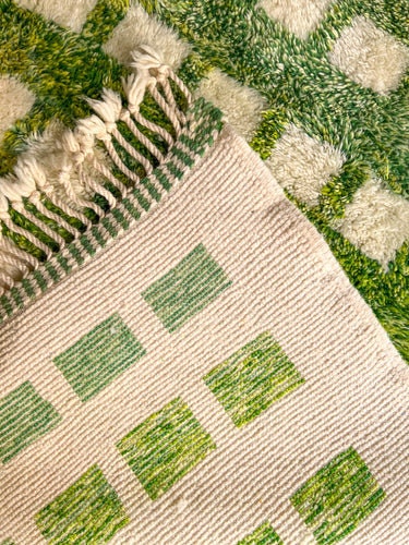 Stunning Moroccan rug, 8x10 rugs beni ourain rug - rugs for living room- abstract rug - green checkered Moroccan Rug - rugs rugs