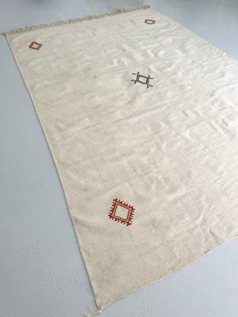 Flatweave Moroccan rug, Zanafi kilim rug - Custom rug for living room and bedroom - checkered moroccan flatweave rug - Berber Rug - kilim