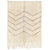 Custom off white beni ourain rug with red stripes handmade in Morocco