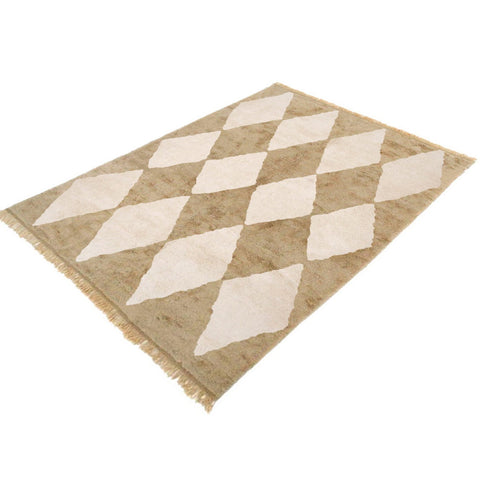 Moroccan Diamonds rug handwoven with natural wool , a berber authentic rug custom for your living room