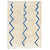 Moroccan blue stripes berber rug , classic handmade beni ourain rug with natural best quality wool