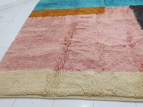 Beni ourain rug- Moroccan Rug- Custom size rug-Berber Rug - Custom rug- rugs for living room, Genuine lamb wool- Contemporary rug- All wool