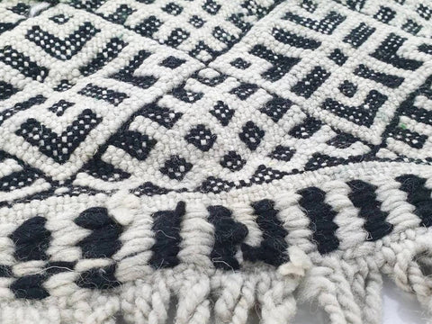 Beni ourain rug- Moroccan Rug- Custom size rug-Berber Rug - Custom rug- rugs for living room, Genuine lamb wool- Contemporary rug- All wool