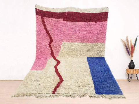 Beni ourain rug- Moroccan Rug- Custom size rug-Berber Rug - Custom rug- rugs for living room, Genuine lamb wool- Contemporary rug- All wool