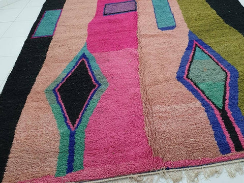 Beni ourain rug- Moroccan Rug- Custom size rug-Berber Rug - Custom rug- rugs for living room, Genuine lamb wool- Contemporary rug- All wool