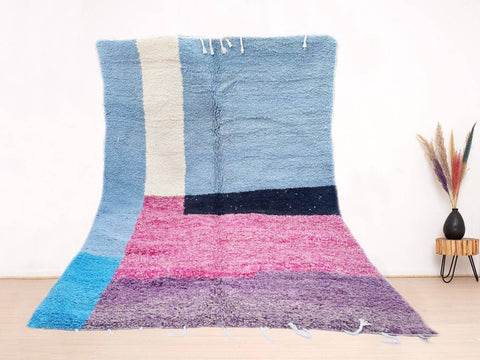 Beni ourain rug- Moroccan Rug- Custom size rug-Berber Rug - Custom rug- rugs for living room, Genuine lamb wool- Contemporary rug- All wool