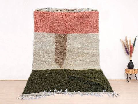 Beni ourain rug- Moroccan Rug- Custom size rug-Berber Rug - Custom rug- rugs for living room, Genuine lamb wool- Contemporary rug- All wool