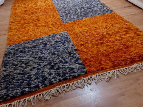 Beni ourain rug- Moroccan Rug- Custom size rug-Berber Rug - Custom rug- rugs for living room, Genuine lamb wool- Contemporary rug- All wool