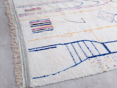 Beni ourain rug- Moroccan Rug- Custom size rug-Berber Rug - Custom rug- rugs for living room, Genuine lamb wool- Contemporary rug- All wool