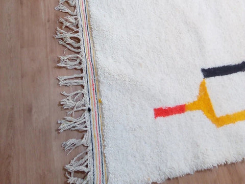 Beni ourain rug- Moroccan Rug- Custom size rug-Berber Rug - Custom rug- rugs for living room, Genuine lamb wool- Contemporary rug- All wool