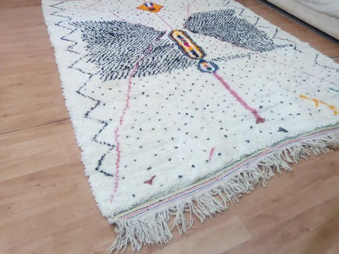 Beni ourain rug- Moroccan Rug- Custom size rug-Berber Rug - Custom rug- rugs for living room, Genuine lamb wool- Contemporary rug- All wool