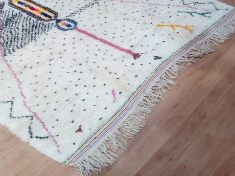 Beni ourain rug- Moroccan Rug- Custom size rug-Berber Rug - Custom rug- rugs for living room, Genuine lamb wool- Contemporary rug- All wool
