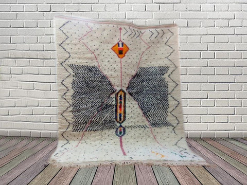 Beni ourain rug- Moroccan Rug- Custom size rug-Berber Rug - Custom rug- rugs for living room, Genuine lamb wool- Contemporary rug- All wool