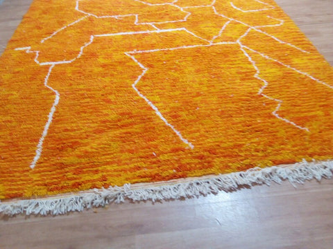 Beni ourain rug- Moroccan Rug- Custom size rug-Berber Rug - Custom rug- rugs for living room, Genuine lamb wool- Contemporary rug- All wool