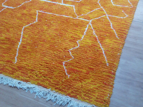 Beni ourain rug- Moroccan Rug- Custom size rug-Berber Rug - Custom rug- rugs for living room, Genuine lamb wool- Contemporary rug- All wool