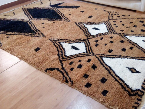 Beni ourain rug- Moroccan Rug- Custom size rug-Berber Rug - Custom rug- rugs for living room, Genuine lamb wool- Contemporary rug- All wool