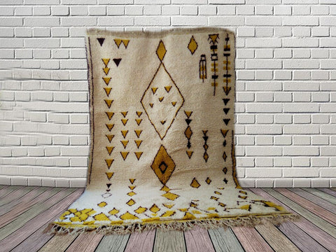 Beni ourain rug- Moroccan Rug- Custom size rug-Berber Rug - Custom rug- rugs for living room, Genuine lamb wool- Contemporary rug- All wool