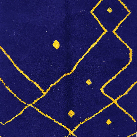 Blue Moroccan rug contemporary design, custom made for living room , handmade with extra soft wool