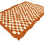 Orange Beni Ourain Moroccan rug checkered design , custom made for living room , handmade with natural wool