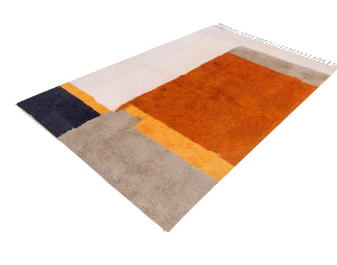 Moroccan rug gorgeous contemporary design , custom made area rug for living room , handmade with natural wool , beni mrirt berber rug