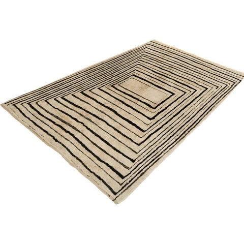 Moroccan rug Taupe and Black spiral design, rugs for living room rug, 8x10 rug