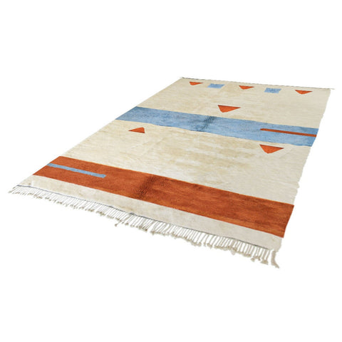 Authentic Moroccan rug, handwoven rugs for living room rug , handmade with natural wool area rug, abstract 8x10 rug
