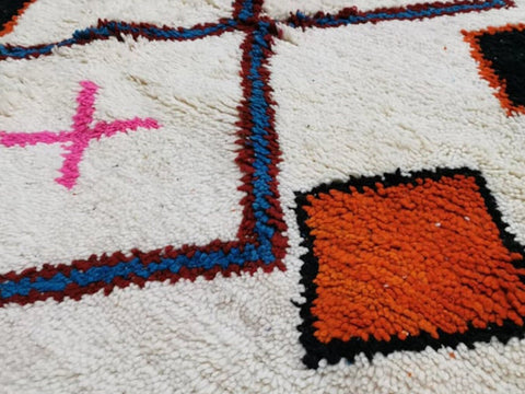 Beni ourain rug- Moroccan Rug- Custom size rug-Berber Rug - Custom rug- rugs for living room, Genuine lamb wool- Contemporary rug- All wool