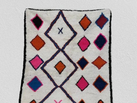 Beni ourain rug- Moroccan Rug- Custom size rug-Berber Rug - Custom rug- rugs for living room, Genuine lamb wool- Contemporary rug- All wool