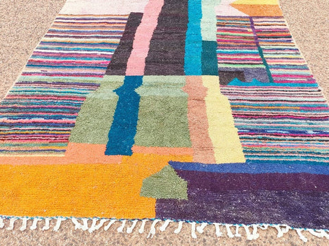 Beni ourain rug- Moroccan Rug- Custom size rug-Berber Rug - Custom rug- rugs for living room, Genuine lamb wool- Contemporary rug- All wool