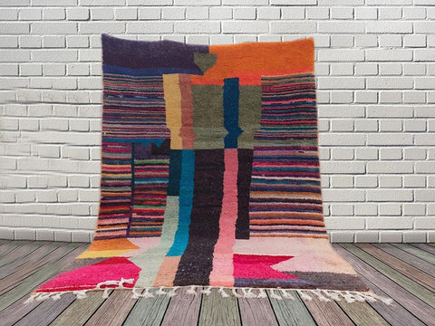 Beni ourain rug- Moroccan Rug- Custom size rug-Berber Rug - Custom rug- rugs for living room, Genuine lamb wool- Contemporary rug- All wool