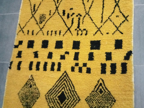 Beni ourain rug- Moroccan Rug- Custom size rug-Berber Rug - Custom rug- rugs for living room, Genuine lamb wool- Contemporary rug- All wool