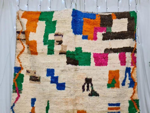 Custom size modern rug -Berber Rug - Custom rug- rugs for living room, Genuine lamb wool- Contemporary rug- wool rug -area rug-beni ourain