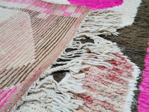 Moroccan modern pink design rug - Custom size rug-Berber Rug - Custom rug- rugs for living room, Genuine lamb wool- Contemporary rug